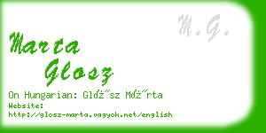 marta glosz business card